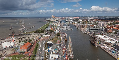 The harber with tall ships  Bremerhaven, Germany